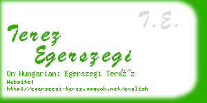 terez egerszegi business card